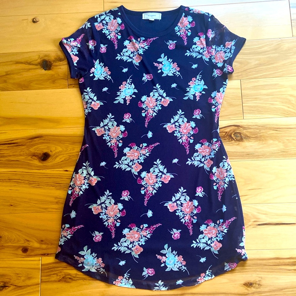 Floral Print Navy Dress